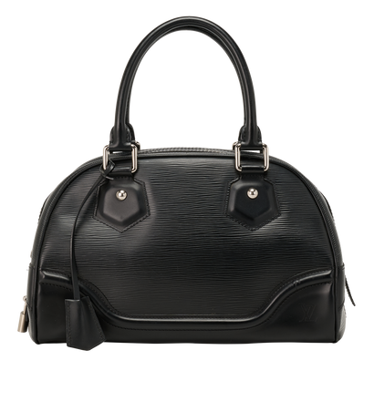 Bowling Montaigne PM, &pound;395, Handbags, Black, Leather, Front view